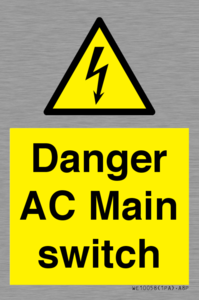 Danger AC Main switch 